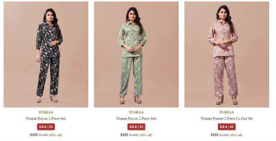 Ajio | Upto 80% Off on Co-Ord Sets Starting @ just ₹396