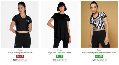 Ajio : Upto 75% Off On Puma T-Shirt | For Women