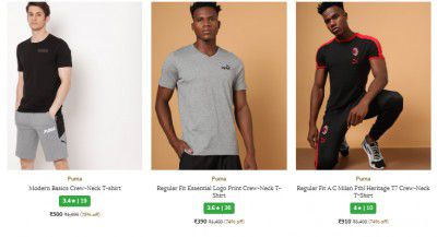 Ajio : Upto 70% Off On Puma t-shirts | For Men