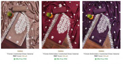 Ajio : Upto 82% Off On Svaraa Dress Material | For Women