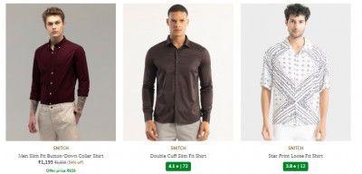AJIO: Upto 77% Off On Snitch Men Shirts (Premium Brand)