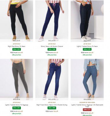 Ajio : Upto 81% Off On ONLY Women's Jeans