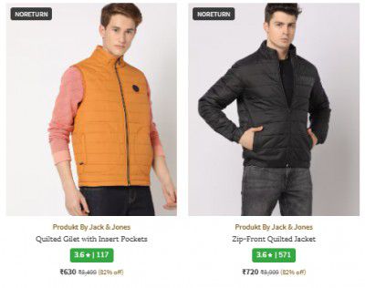 Ajio : Upto 82% Off On Jack & Jones Mens Jacket & Coats | Starts At ₹630