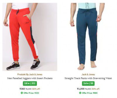 Ajio : Upto 58% Off On Jack & Jones Mens Track Pant