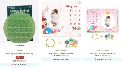 Ajio : Upto 82% Off  Poppit Toys & baby care 
 