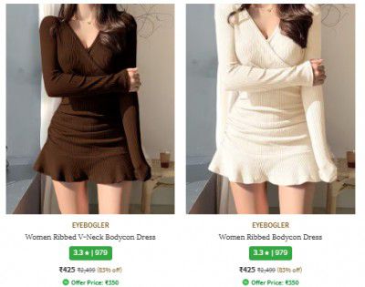 Ajio : Upto 86% Off On Eyebogler Womens Dress