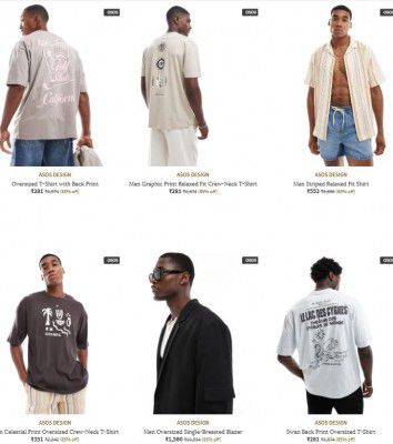 Ajio : Upto 86% OFF - Asos Design Mens Clothing