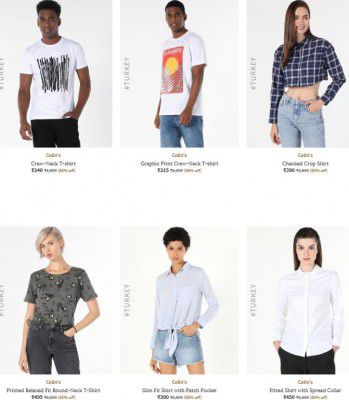 Ajio : Upto 85% OFF - Colins [Turkey] Clothing | Starts At Rs.210