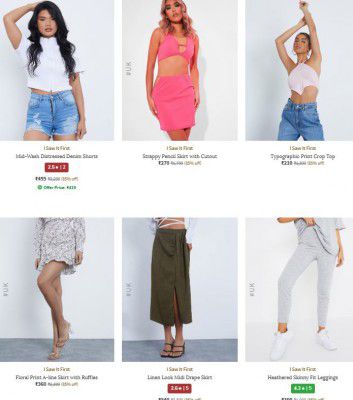 Ajio : Upto 87% OFF - I Saw It First [UK] Womens Clothings 