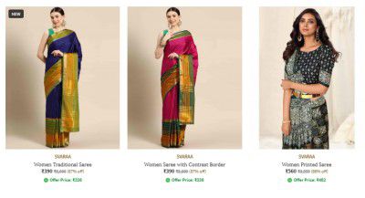 Ajio : Upto 95% Off On Svaraa Sarees | For Women