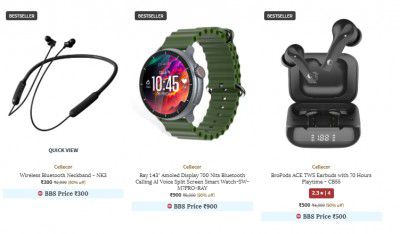 Ajio : Upto 91%  Cellocer tech product Starts At ₹120