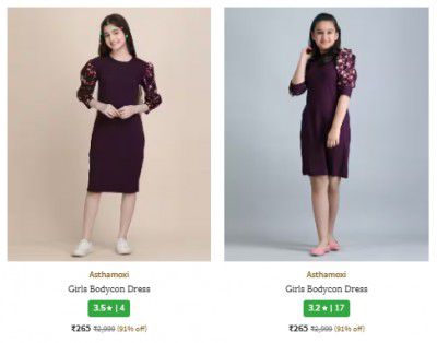 Ajio : Upto 91% Off On Asthamoxi Girls Dress & Frocks | Starts At ₹265
