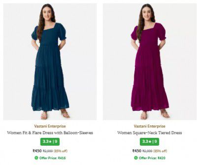 Ajio : Upto 96% Off Vastani Enterprise Womens Dresses