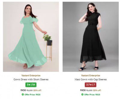 Ajio : Upto 96% Off Vastani Enterprise Womens Gowns & Dresses