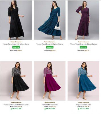 Ajio: Women's Dresses Starts ₹480 | Upto 95% Off