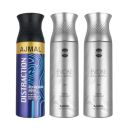 Ajmal 1 Distraction 2 Evoke Silver Edition for Him for Men Deodorants each 200ML Combo pack of 3 (Total 600ML)...