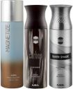 AJMAL 1 Magnetize 1 Carbon and 1 Silver Shade Deodorants for Unisex each 200ML Pack of 3+4...