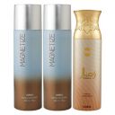 Ajmal 2 Magnetize for Men & Women and 1 Wisal for Women Deodorants each 200ML Combo pack of 3 (Total 600ML) + 1 Perfume Tester...