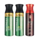 Ajmal 2 Nightingale for Men & Women and 1 Sacred Love for Women Deodorants each 200ML Combo pack of 3 (Total 600ML)...
