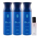 Ajmal 3 Blu Deo each 200ML & Neea EDP 20ML Pack of 4 (Total 620ML) for Men & Women...