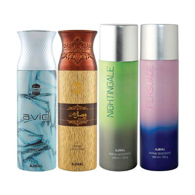 AJMAL Ajmal 1 Avid Homme For Men Wisal Dhahab And Women Deodorants Each 200 Ml Combo Pack Of 4 ' Total