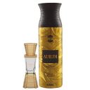 Ajmal Aura Concentrated Perfume Oil Floral Fruity Alcohol-free Attar 10ml for Unisex and Aurum Femme Deodorant Fruity Floral Fragrance 200ml...