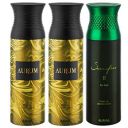 Ajmal Aurum & Aurum & Sacrifice II Deodorant Spray - For Men & Women (200 ml, Pack of 3)...