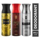 Ajmal Aurum & SacredLove & SilverShade Deodorant Spray - For Men & Women (200 ml, Pack of 3)...
