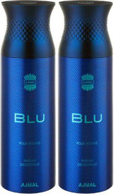 Ajmal Blu & Blu Deodorant Spray - For Men  (400 ml, Pack of 2)