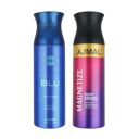 Ajmal Blu Homme for Men and Magnetize for Men & Women Deodorants each 200ML Combo pack of 2 (Total 400ML) (Model Number: Blu_Magn_Deo)...