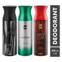 Ajmal Carbon & Raindrops & SacredLove Deodorant Spray (200 ml, Pack of 3)...