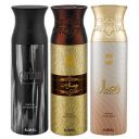 Ajmal Carbon & Wisal Dahab & Wisal Deodorant Spray - For Men & Women (200 ml, Pack of 3)...