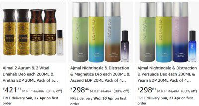 Flat 80% OFF -  AJMAL Perfume | For Men / Women