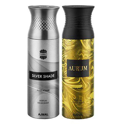 Ajmal SilverShade & Aurum Deodorants Gift For Men & Women (200 ml, Pack of 2)