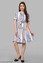AK Fashion Women A-line Multicolor Knee Length Dress...