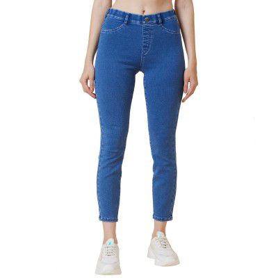 AKA CHIC Women Slim Fit Mid Rise Stretchable Denim Jegging