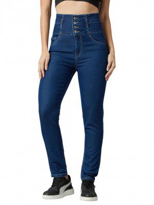 AKA CHIC Women's Regular Rise Skinny Jeans (AKCB 1031_Mid Blue_32)