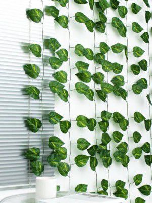 Akaar Akaar Artificial Wall Hanging Money Plant Leaf Creeper-Pack of 1 (Approx.7ft) Artificial Plant  (198 cm, Green)
