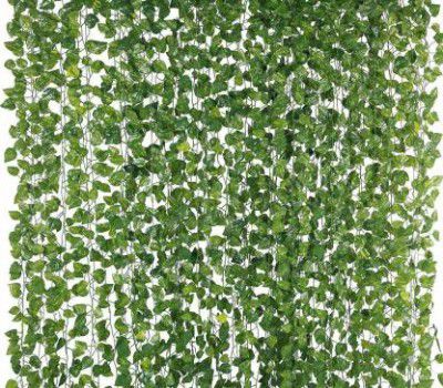 Akaar Money Plant Creeper For|Home|Office|Garden|Decoration (Pack of 12) Artificial Plant  (220 cm, Green)