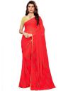 AKHILAM Women's Chiffon Woven Border Saree with Unstitched Blouse Piece...