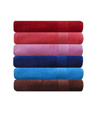 Akin Towel Royal Multicolour Cotton Hand Towel 50 GSM Set of 6