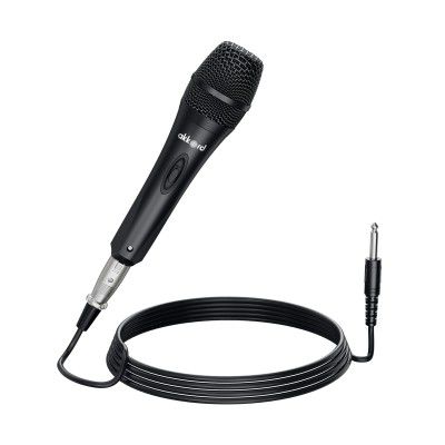 Akkord Wired Handheld Microphone for Singing, Dynamic Vocal Mic with On/Off Switch