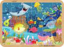 Akrobo Learning Wooden Jigsaw Puzzle Aquatic Life for 3 Years and Above, Made in India, Multicolor...