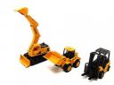 (Pack of 3) Akrobo Push & Go Friction Powered Heavy Duty Construction Trucks Toy with Movable Parts...