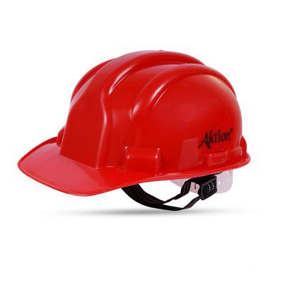 Aktion AK H01_WHT Safety Helmets Nape Type, Color: Red