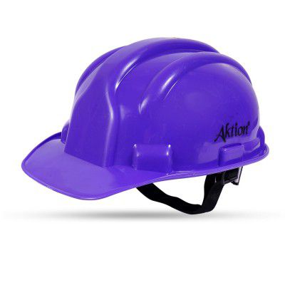 Aktion AK H02_WHT Safety Helmets Rachet Type, Color: Violet, Pack of 1, IS 2925:1984