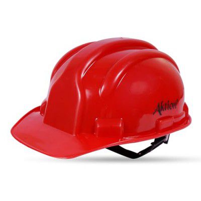 Aktion AK H02_WHT Safety Helmets Rachet Type, Color: Red, Pack of 2, IS 2925:1984