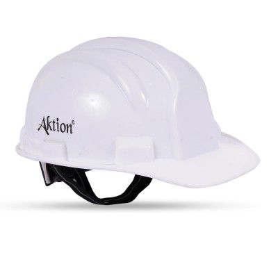 Aktion AK H02_WHT Safety Helmets Rachet Type, Color: White, Pack of 2, IS 2925:1984