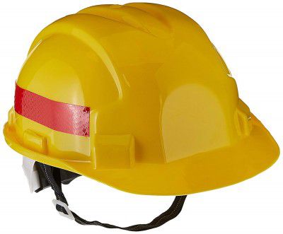 Aktion Safety Helmet AKH-14 with Reflective Band Rachet Type - Yellow (Pack of 10)