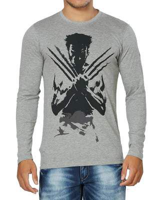 Alan Jones Printed Full Sleeves Cotton T-shirt